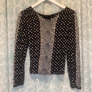Lucky Long Sleeve Patterned Blouse